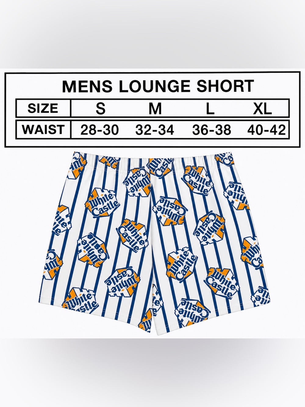 Men’s Boxer Briefs - Size M ~ White with Blue & Yellow Logo - Picture 3 of 3